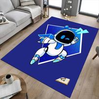 1pc Space Adventure Bot Carpet for Playroom Bedroom Living Room Sofa Home Decor,kids Game Area Rug Non-slip Floor Mat Y7235 40cm x 60cm gray