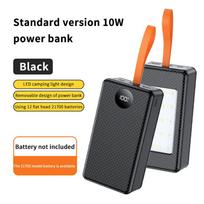 12*21700 Baterijų Laikiklis 10W 22.5W Greitas Įkrovimas 15W Belaidis Įkrovimas Pasidaryk pats Maitinimo Dėklas Dvigubas USB C Tipo Įkrovimo Dėžutė Su LED Šviesa A1 black