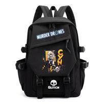Murder Drones Anime Backpack Large Capacity Student School Bag Bookbag Teenager Laptop Travel Rucksack Outdoor Boys Girls Gifts