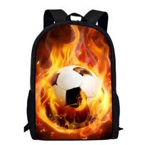 3pcs/set Cartoon Football pattern backpack set large capacity commuter backpack Soccer Graphic cute school bag for student