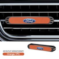 Aukščiausios kokybės automobilio kvapo difuzorius, tvirtinamas prie oro išleidimo angos, automobilio gaiviklis, aromaterapijos difuzorius, skirtas Ford Fiesta Kuga Edge F150 Mustang, lipdukas brown