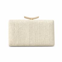 Nauja rafijos pinta peties rankinė moterims Vasarinė šiaudinė crossbody rankinė Madinga vakarinė delninukė white