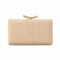 Nauja rafijos pinta peties rankinė moterims Vasarinė šiaudinė crossbody rankinė Madinga vakarinė delninukė beige