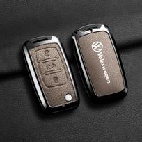 Automobilio cinko lydinio raktų dėklas Dangtelis Korpusas Volkswagen VW Polo Golf Passat Tiguan Beetle T5 Up Eos Langyi Sagitar Jetta Weiling Bora gray