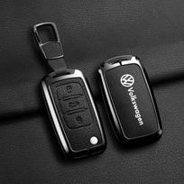 Automobilio cinko lydinio raktų dėklas Dangtelis Korpusas Volkswagen VW Polo Golf Passat Tiguan Beetle T5 Up Eos Langyi Sagitar Jetta Weiling Bora black