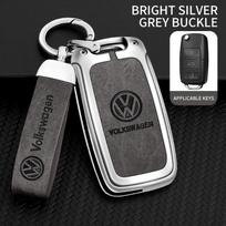 Car TPU Zinc Alloy Key Case Bag Car KeyChain Metal Key Shell For Volkswagen VW Polo Tiguan Golf 4 5 Jetta Beetle Scirocco Passat gray