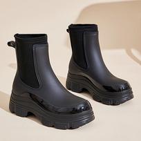 Mid-Tube Newburgh Rain Boots Women'S Height-Increasing Non-Slip Garden Shoes 41 black