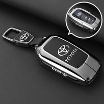 Lydinio automobilio nuotolinio valdymo pultelio dėklas Apsauginis apvalkalas Maišelis Toyota Prius Camry Corolla CHR C-HR RAV4 Altis Land Cruiser Prado Avalon black