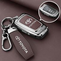 Lydinio automobilio nuotolinio valdymo pultelio dėklas Apsauginis apvalkalas Maišelis Toyota Prius Camry Corolla CHR C-HR RAV4 Altis Land Cruiser Prado Avalon gray