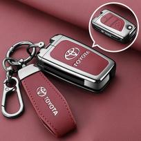 Lydinio automobilio nuotolinio valdymo pultelio dėklas Apsauginis apvalkalas Maišelis Toyota Prius Camry Corolla CHR C-HR RAV4 Altis Land Cruiser Prado Avalon black