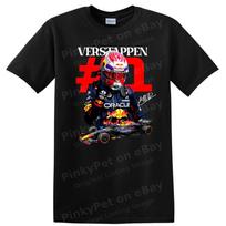 Formula 1 Racer T Shirt #1 Race Car Fan Tee Max Verstappen Red Bull S black