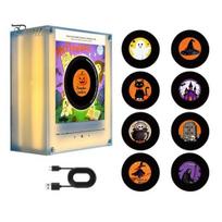 Retro patefono magnetas, vinilo šaldytuvo magnetas, su 9 programuojamais įrašais, 128MB atmintimi, be muzikos, LED naktinis apšvietimas, NFC magnetinis pasirinktinės muzikos Rotatable
