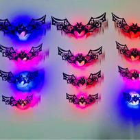 Helovino LED silueto sienos lipdukai 3D tuščiaviduris dizainas su LED apšvietimo efektais Vaikų pasilinksminimui ir saldainių rinkimui Bats (12PCS)