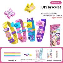 Beaded Friendship Bracelet Kit for Children DIY Alphabet Letters Educational Learning Craft Gift Set A3 multi