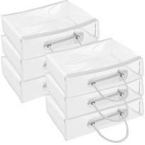 6/24Pcs Clear Storage Bags PVC Dustproof Bed Sheet Organizing Bags with Zipper Waterproof Transparent Bag for Blankets Bed Sheet