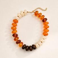 Original Bohemian Colorful Acrylic Beaded Necklace Retro Contrast Color Autumn Winter Jewelry For Women A8