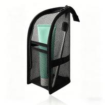 Standing Toiletry Bag Portable Lightweight Travel Storage Bag Mesh Waterproof Bag Foldable Travel Bathroom Organiser Storage 1PC gray