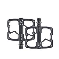 Carbon Fiber Axle Aluminum Alloy Bicycle Pedals With Triple Sealed Bearings Anti-Slip Platform Road MTB Cycling Black black