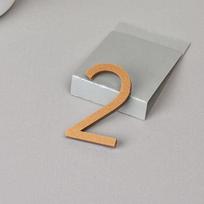 Magnetinė Durų Numerio Plokštelė: Prabangus kūrybiškas namų įėjimo ženklas Number 2 3mm Bronze Acrylic Adhesive