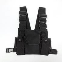 Multi-Functional Tactical Vest with Walkie-Talkie Chest Bag & Shoulder Strap for Patrol Duty
