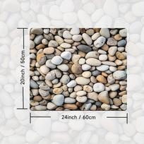 1Pcs Rubber Drying Mat With Pebble Stone Design Washing For Coffee Shop Restaurant Kitchen Carpet Tableware Durable Diatom Mud 40*50cm