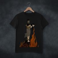 Raganos deginimas ant laužo Cigarečių Tamsaus Humoro Grafinis Marškinėlis Unisex Marškinėlis M black