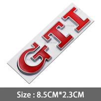 3D Metal GTI Grill Emblem Badge Rear Trunk Decal Car Sticker for Volkswagen VW Golf 5 6 7 8 MK2 MK3 MK4 MK5 MK6 MK7 Accessories white
