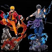 23cm Naruto Anime Figūrėlė Uzumaki Naruto Uchiha Sasuke Veiksmo Modelis PVC Statulėlė Darbalaukio Ornamentas Kolekciniai Žaislai Dovana