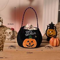 Halloween Candy Bag, Pumpkin Bag, Kindergarten Children's Candy Collection Bag, Gift Bag, Hand-held Scene Decoration and Arrangement Pumpkin brown