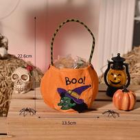 Halloween Candy Bag, Pumpkin Bag, Kindergarten Children's Candy Collection Bag, Gift Bag, Hand-held Scene Decoration and Arrangement Witch