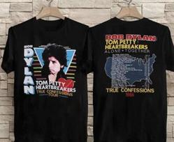 Vintage Bob Dylan' Tom Petty' Heartbreakers' Alone Together' True Confessions To XXXL gray
