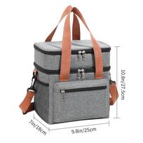 Dual-Layer Large Capacity Insulated Picnic Bag with Thick Aluminum Foil