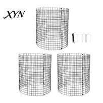 Garden Wire Mesh Fence Plant Protector Cage, Panels with Stakes And Zip Ties, Metal Small Animal Barrier Cage for Protecting Vegetables Flowers 3pcs