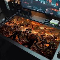 Doom Mouse Pad Large Gaming Table Cushion Non-slip Laptop Tablet Big Mousepad XXL Mat Mini PC Playmat With Lock edge_xia 30cmx60cm(11.8x23.6inch)
