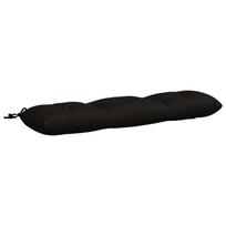 vidaXL Suoliuko pagalvė VIANEN 100% poliesteris Juoda 130 x 30 x 12 cm