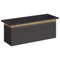 vidaXL Sodo vazonas su LED Juoda 30 x 80 x 30 cm Plienas