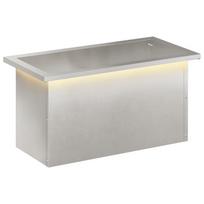 vidaXL Sodo vazonas su LED Sidabrinė 30 x 60 x 30 cm