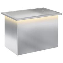 vidaXL Sodo vazonas su LED Sidabrinė 40 x 60 x 40 cm