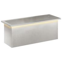 vidaXL Sodo vazonas su LED Sidabrinė 30 x 80 x 30 cm