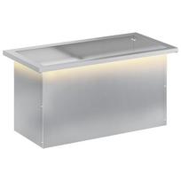 vidaXL Sodo vazonas su LED Sidabrinė 30 x 60 x 30 cm