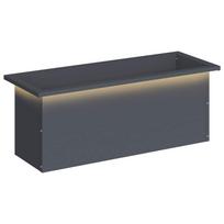 vidaXL Sodo vazonas su LED Antracitas 30 x 80 x 30 cm Plienas