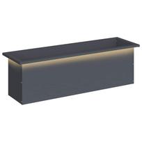 vidaXL Sodo vazonas su LED Antracitas 30 x 100 x 30 cm Plienas