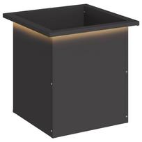vidaXL Sodo vazonas su LED Juoda 40 x 40 x 40 cm Plienas