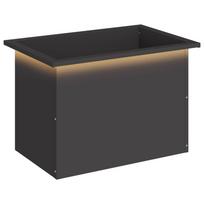 vidaXL Sodo vazonas su LED Juoda 40 x 60 x 40 cm Plienas
