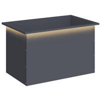 vidaXL Sodo vazonas su LED Antracitas 50 x 80 x 48 cm Plienas