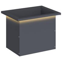 vidaXL Sodo vazonas su LED Antracitas 30 x 40 x 30 cm Plienas
