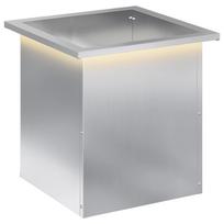 vidaXL Sodo vazonas su LED Sidabrinė 40 x 40 x 40 cm