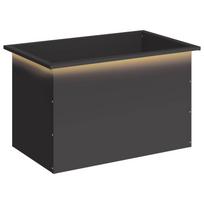 vidaXL Sodo vazonas su LED Juoda 50 x 80 x 48 cm Plienas