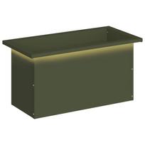 vidaXL Sodo vazonas su LED Alyvuogių žalia 30 x 60 x 30 cm Plienas