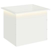 vidaXL Sodo vazonas su LED Balta 50 x 60 x 48 cm Plienas